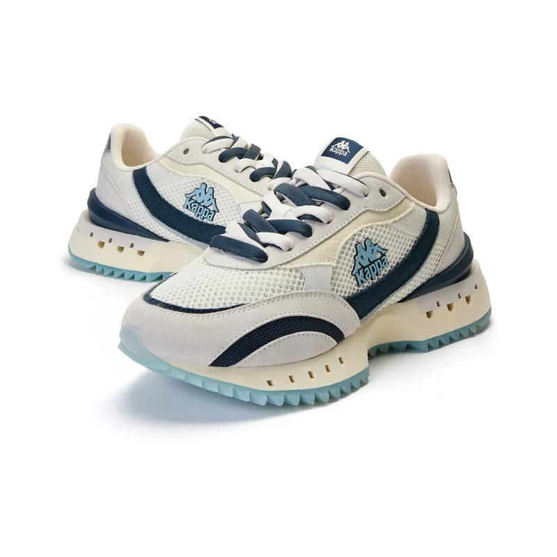 Kappa Anti Slip Wear Resistant Low Top Casual Running Shoes Unisex White Blue-5