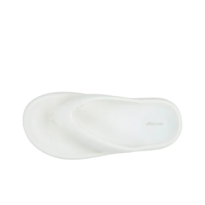 Mizuno Rubber Sole Slide Slippers Unisex White-2
