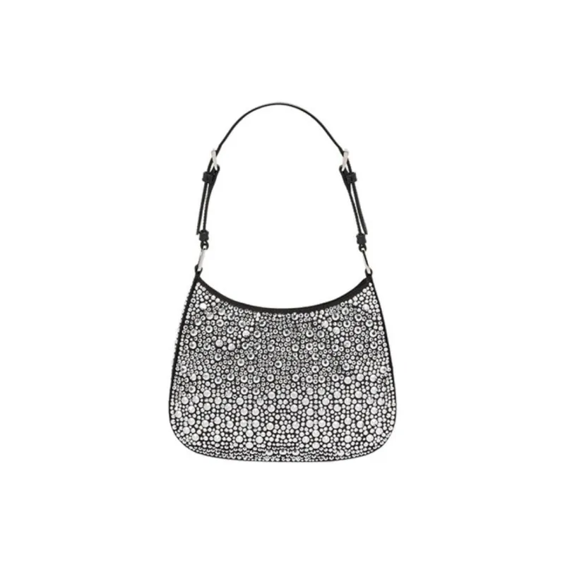 PRADA Cleo Satin Bag With Appliques Metal-3