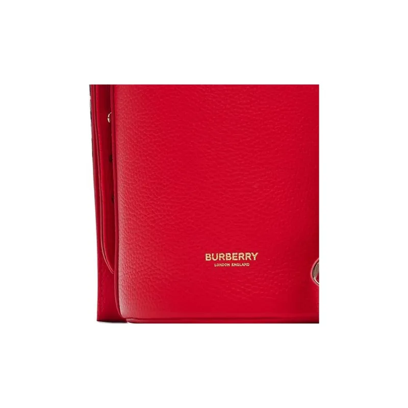 Burberry Grain Calfskin Bucket Bag, Handbag, Shoulder Bag, Crossbody Bag Trumpets Women's Bright Red-3