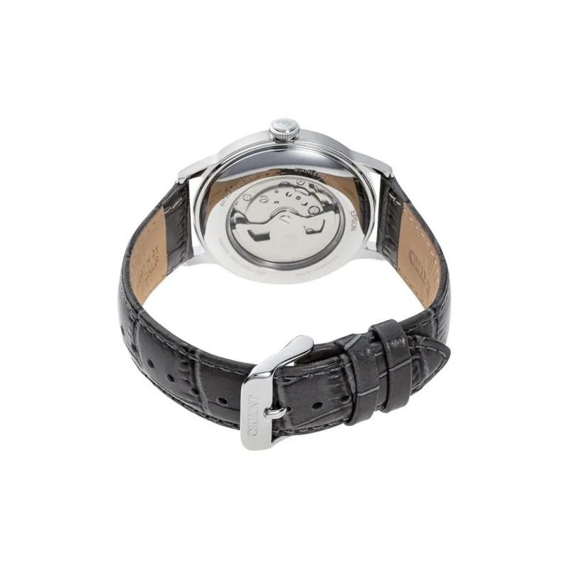 ORIENT Manual Mechanical Movement Leather Strap Watch 40.5mm Men's Watches Gray Dial-2