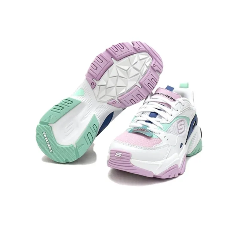 Skechers Stamina V2 Anti Slip Wear Resistant Low Top Chunky Sneakers Women's Multicolor-4