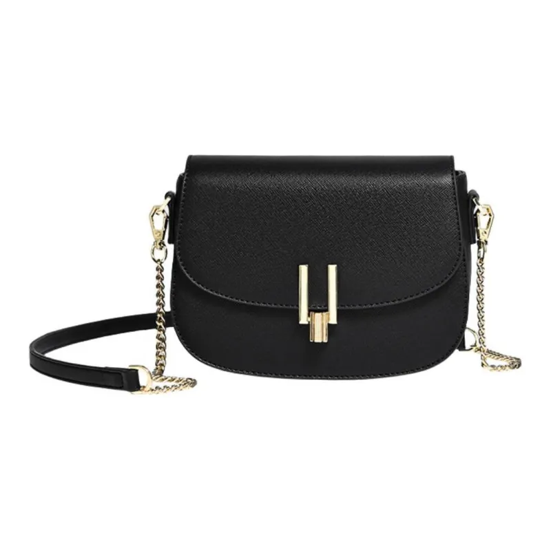 Versman PU Shoulder Bag Crossbody Bag Shoulder Bag Large Size Women's Classic Black Ecru-6