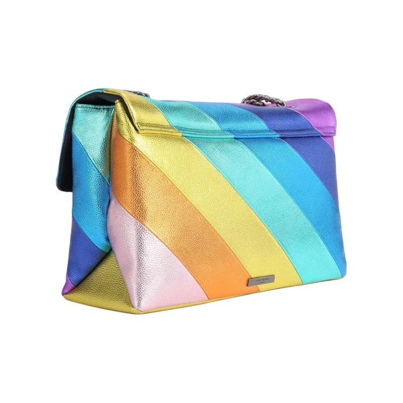 Kurt Geiger London Pebble Texture Cow Leather Shoulder Bag, Crossbody Bag Extra Large Women's Multicolor-2