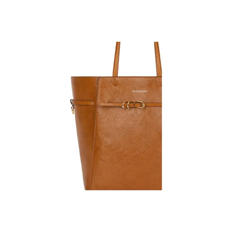 GIVENCHY Buffalo Leather Tote Bag Shopping Bag Crossbody One Shoulder Handbags Small Size Women's Caramel-4