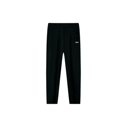 Jeep Knitted Sweatpants Unisex Pure Black