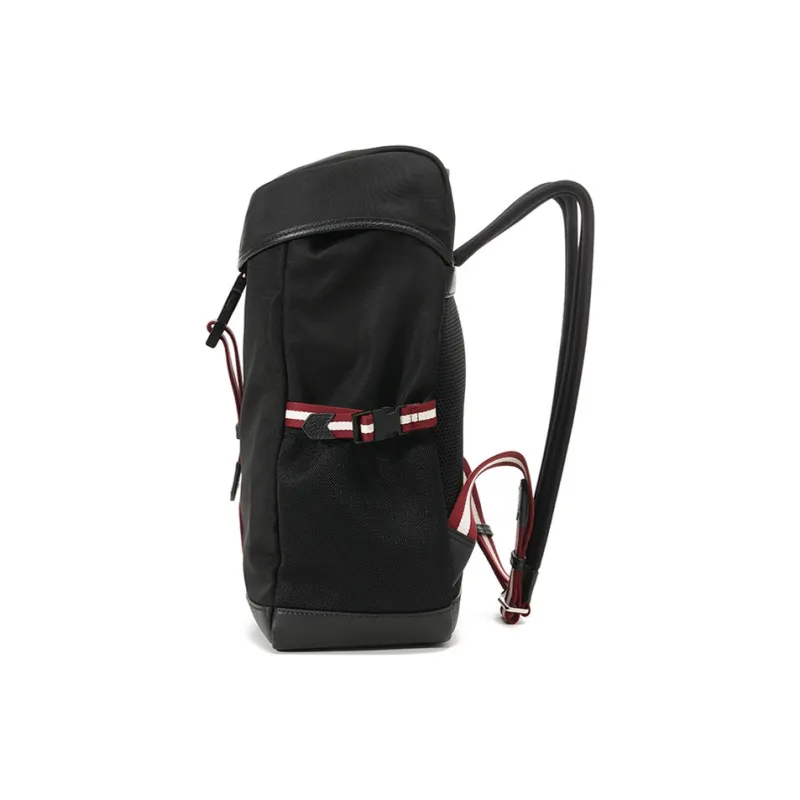 BALLY Fabric With Leather Backpack Men's Black-2