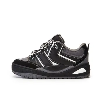 Kappa Anti Slip Wear Resistant Low Top Skateboard Shoes Unisex Black