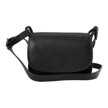 LONGCHAMP Le Foulonné Cow Leather Shoulder Bag Crossbody Bag Small Size Women's Black