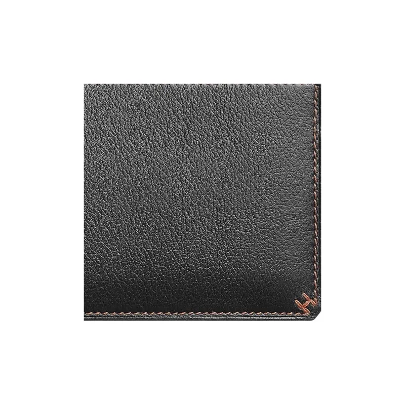 HERMES Evergrain With Evercolor Calfskin Card Holder Men's Black/Gold-2