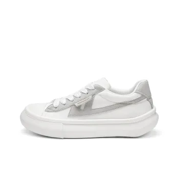 Warrior Sky Power New Youth White Shoes Platform Casual Shoes Unisex White/Gray