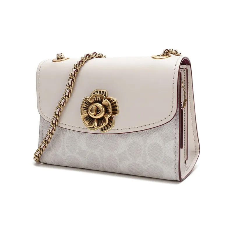 COACH Female Camellia Parker Single-Shoulder Bag White-1