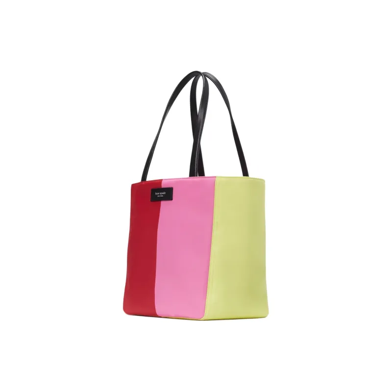 Kate Spade Recycled Nylon With Smooth Cow Leather One Shoulder Handbags Large Size Women's Multicolor-1