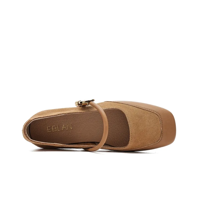 EBLAN Casual Single Shoes Women's Camel-3