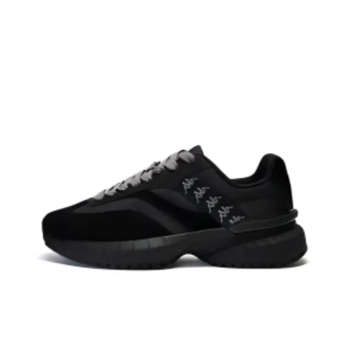 Kappa Anti Slip Wear Resistant Low Top Casual Shoes Unisex Black