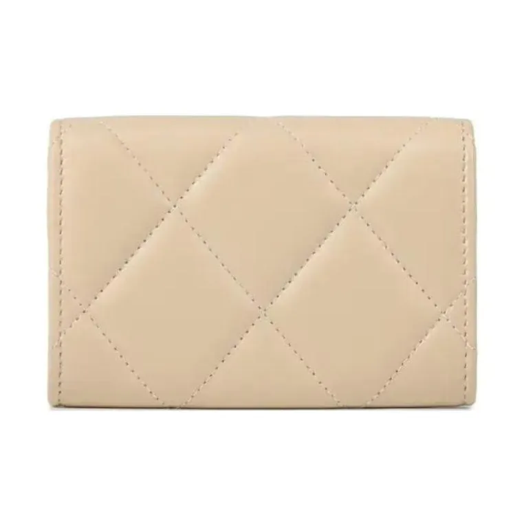 CHANEL 19Bag Lambskin Card Holder Women's Beige Yellow-2