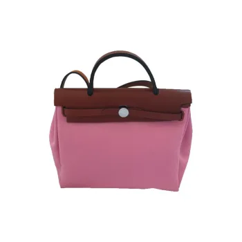 HERMES Herbag Zip Canvas Bag, Handbag, Shoulder Bag, Crossbody Bag Women's Pink
