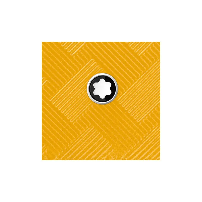MONTBLANC Grain Cow Leather Card Holder Unisex Warm Yellow-3
