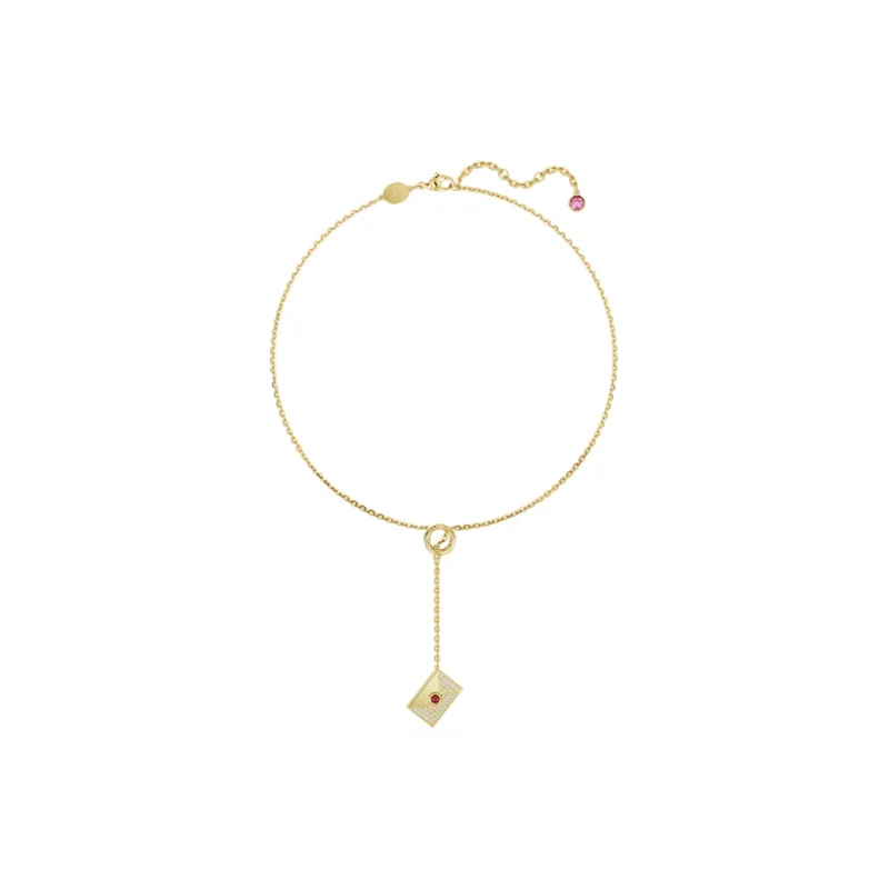Swarovski Letra Faux Crystal Necklaces Women's Pink-4