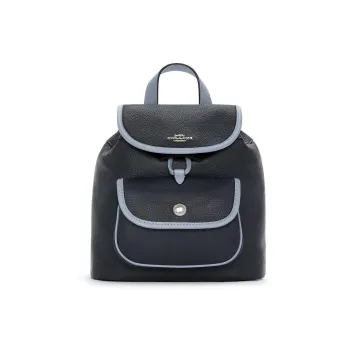 COACH Pennie Leather Backpack Women's Navy Blue