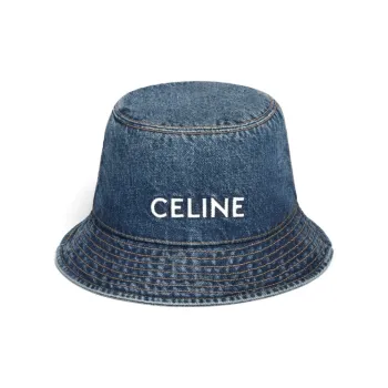 CELINE Bucket Hat In Union Wash Denim