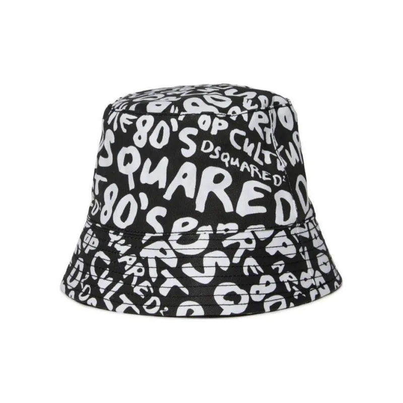 DSQUARED 2 Text Printed Pull On Bucket Hat-1