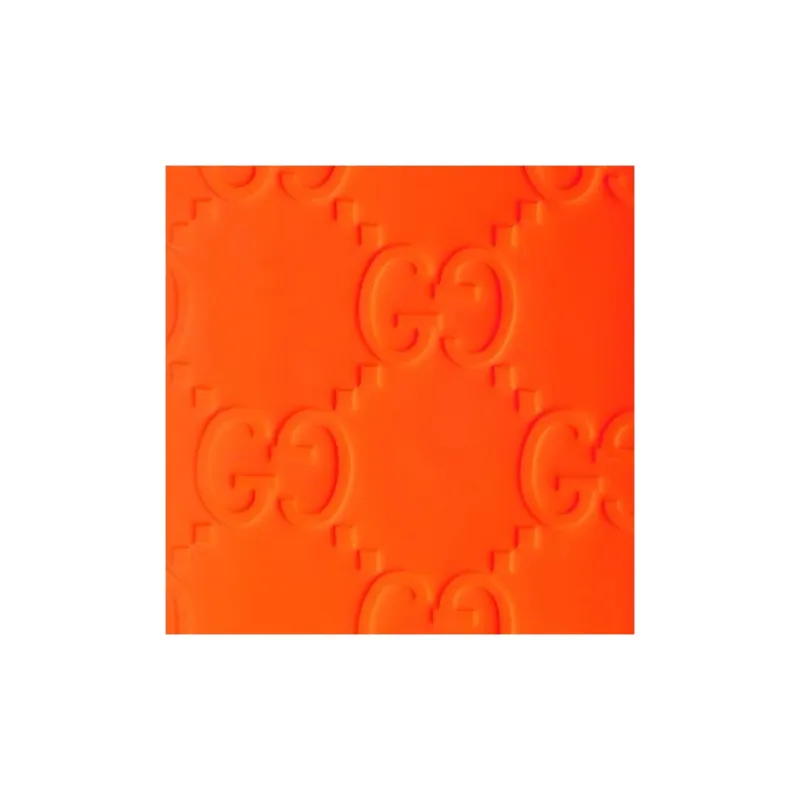 GUCCI Leather Card Holder Men's Orange-3