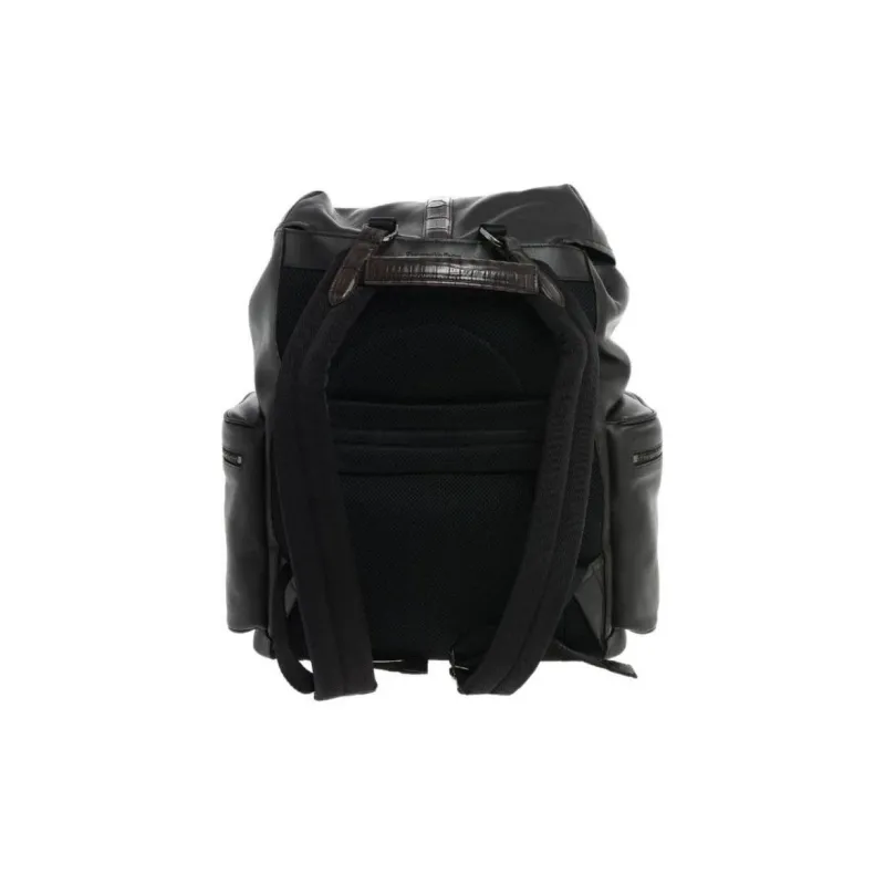 Zegna Leather Backpack Women's Black-2