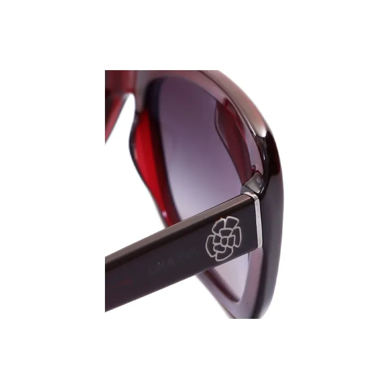 CHANEL Pre-Owned 2000s Camellia Print Rectangle-framed Sunglasses-2
