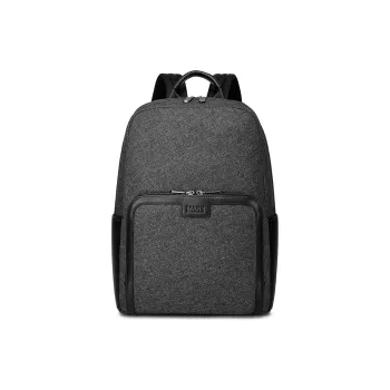 FAIRWHALE Oxford With Cow Leather Backpacks Laptop Bags Backpack Regular Men's Dark Gray