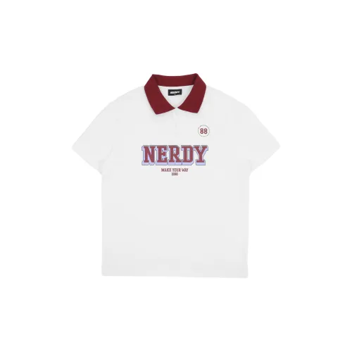 Nerdy Polo Shirts Unisex White