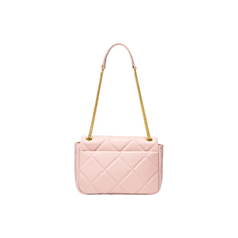 NUCELLE PU Small Square Bag One Shoulder Shoulder Bag For Women's Medium Size Women's White/Black/Pink-28