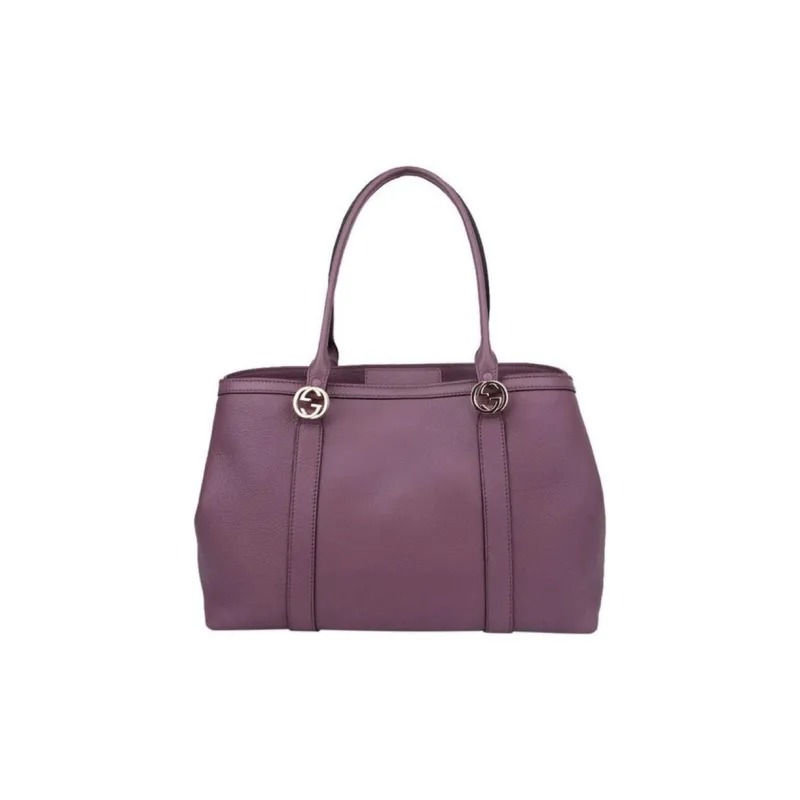 GUCCI Leather One Shoulder Handbags Regular Women's Purple-2