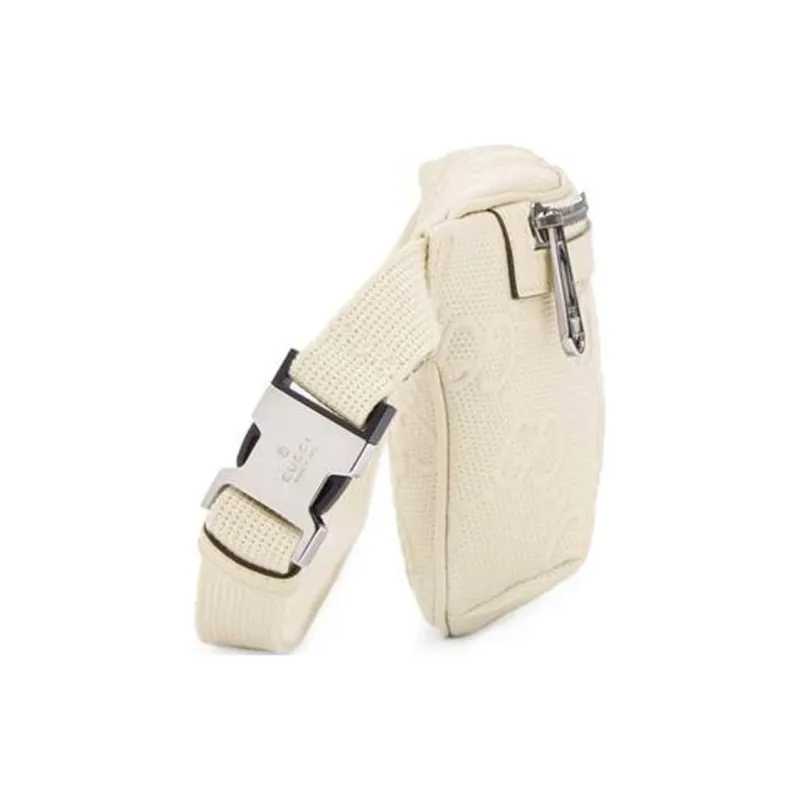 GUCCI Leather Shoulder Bag Crossbody Bag Sling Bag Fanny Pack Unisex White-2