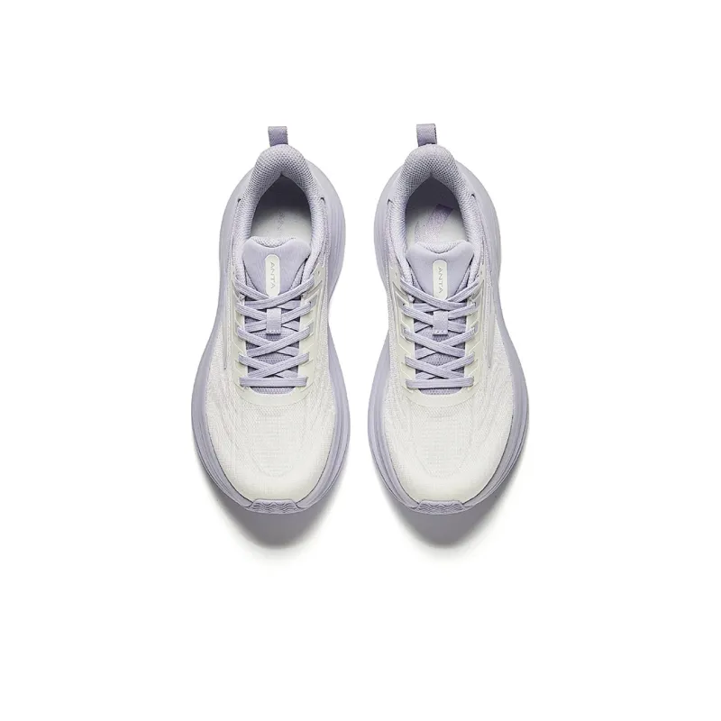 Anta Breathable Height Increasing Low Top Running Shoes Women's Light Purple Gray-2