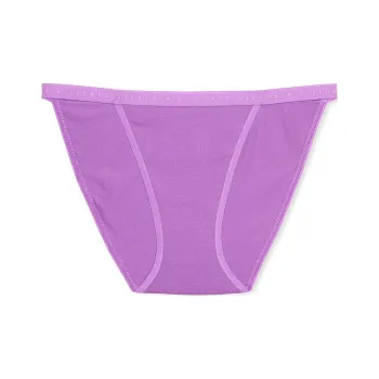 Victoria's Secret PINK Stretch Cotton String Bikini Panty/Purple Paradise Underpants Women's 1 Pack Purple