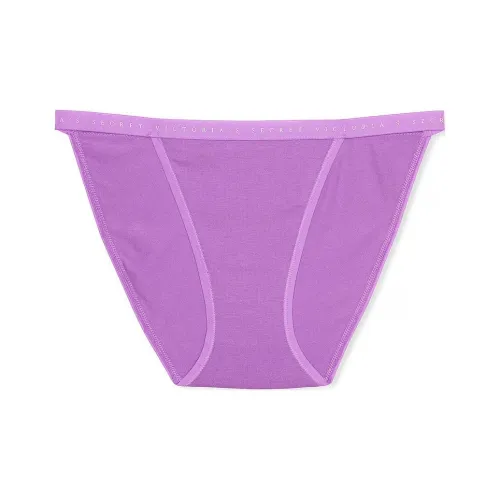 Victoria's Secret PINK Stretch Cotton String Bikini Panty/Purple Paradise Underpants Women's 1 Pack Purple