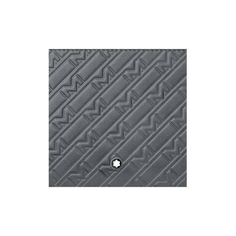 MONTBLANC M_Gram 4810 Embossed Grained Cow Leather Wallet Regular Men's Elegant Gray-2
