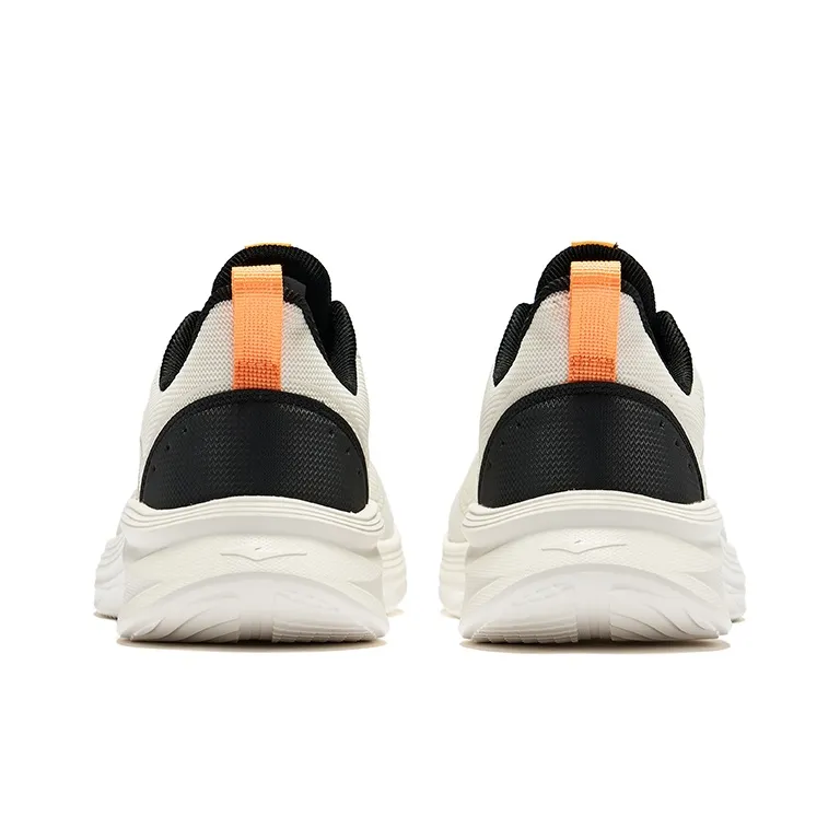 Erke Cushioning Wear-Resistant Low-Top Running Shoes Men's Microcrystal White/Jet Black-4