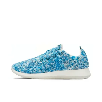 Allbirds Wool Runner Fluff Cushioning Wear-Resistant Low-Top Casual Shoes Men's Blue Tie-Dye