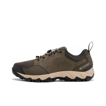 Columbia Anti Slip Wear Resistant Low Top Trekking Shoes Men's Moss Green