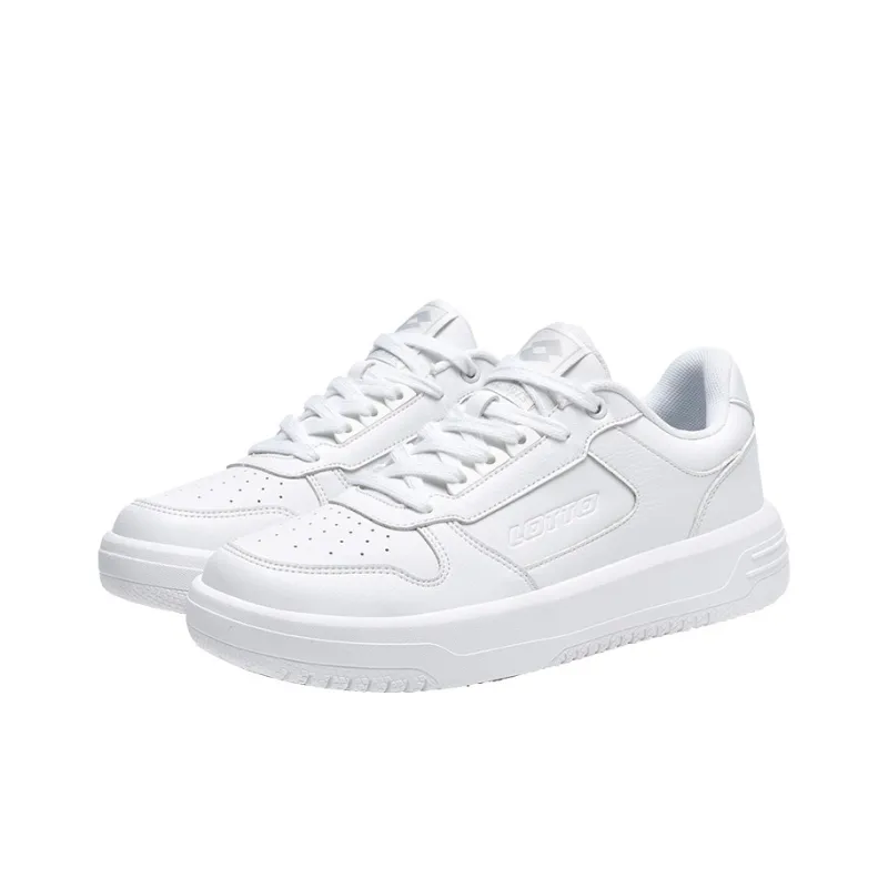 LOTTO Slip Resistant Cushioning Wear Resistant Low Top Skateboard Shoes Men's White-3