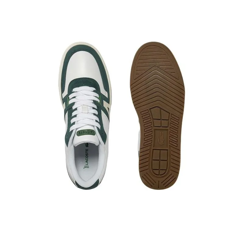 LACOSTE Low Top Skateboard Shoes Men's White Green-4
