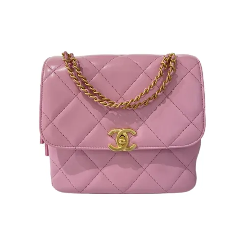 CHANEL 23P SS Sheepskin Backpack Women's Pink