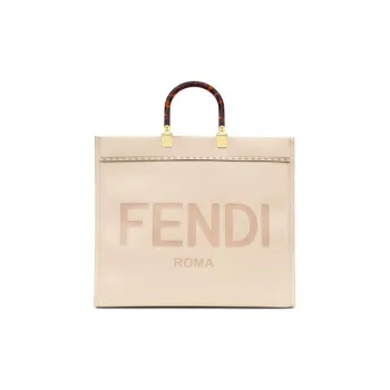FENDI Sunshine Leather Sunlight Bag Tote Bag Shopping Bag Handbag Large Size Women's Pink