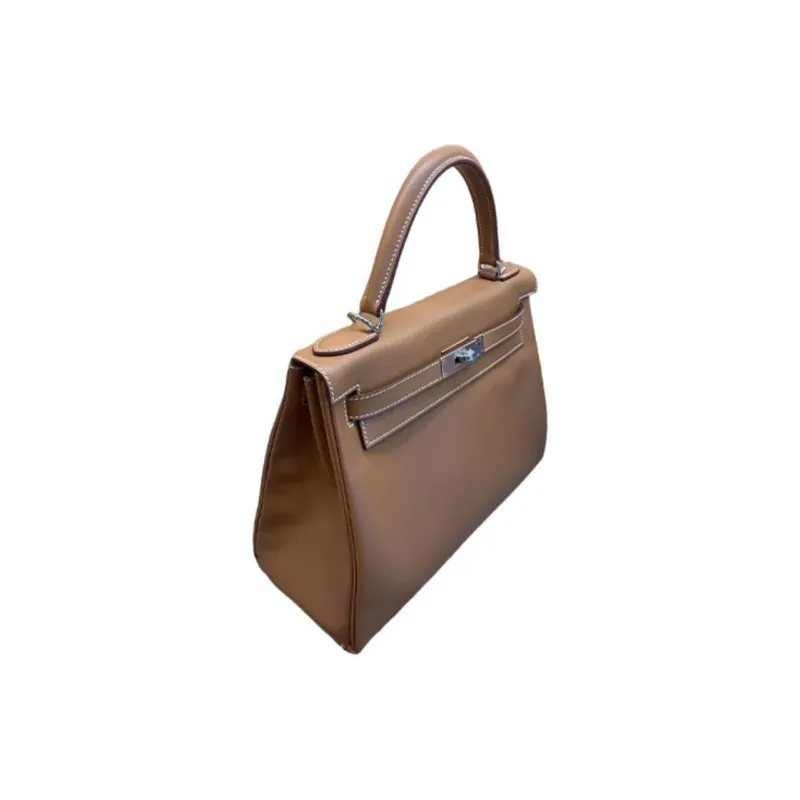 HERMES Kelly Madame Leather Kelly Bag Handbags Medium Size Women's 37 Gold Gold Brown-1