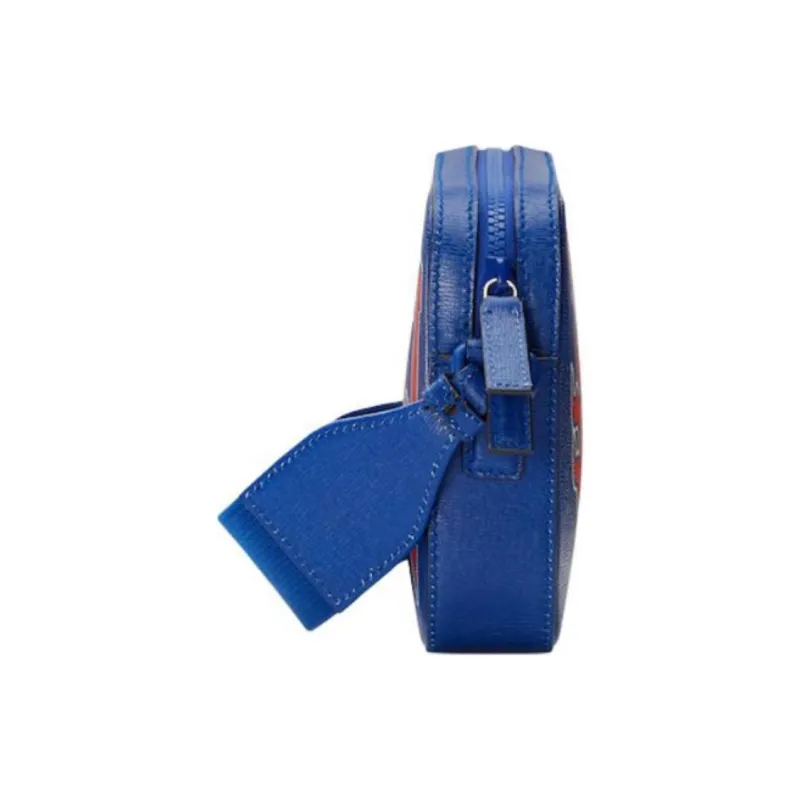 GUCCI Leather Crossbody Bag, Shoulder Bag Men's Blue-5