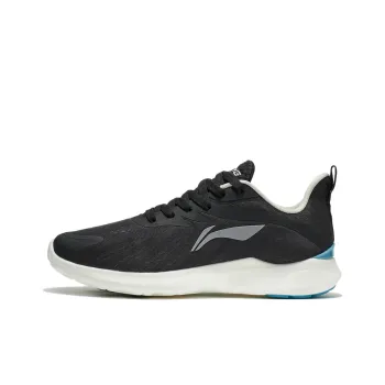 LiNing Qingyi Cushioning Breathable Lightweight Wear Resistant Low Top Running Shoes Men's Black