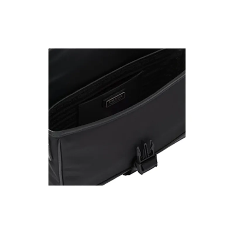 PRADA Re NylonSaffiano Fabric Shoulder Bag, Crossbody Bag Regular Men's Black-4