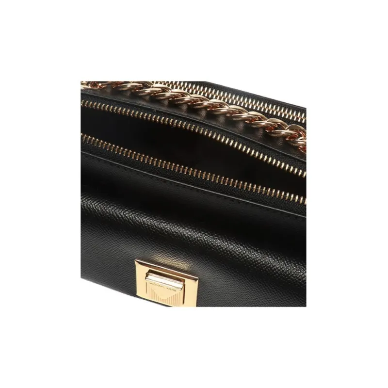 MICHAEL KORS Sylvia Leather Crossbody Bag Shoulder Bag Women's Black-3